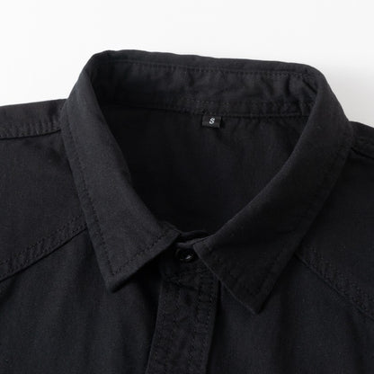 Cotton 100% Men Outdoor Multi Pockets Long Sleeved Cargo Shirts High Quality Man Loose Shirts New Male Solid Casual Shirts 3XL