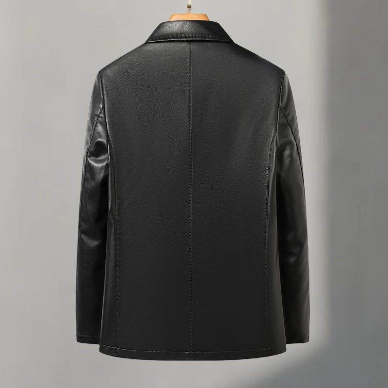 Casual leather suits, genuine leather jackets, men's leather jackets, sheepskin, slimming, large sizes for autumn and winter