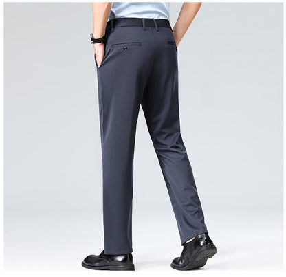 Large Size 52 Mens Casual Pants Elastic Suit Pants Office Trousers Spandex Business Formal Dress Straight Pants