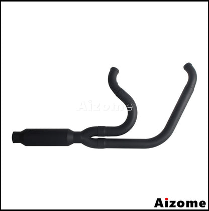 Motorcycle Racing 2-in-1 Exhaust Muffler 2.2" TIG Welded For Harley Dyna Fat Bob Street Bob Low Rider Super Wide Glide 2006-2017