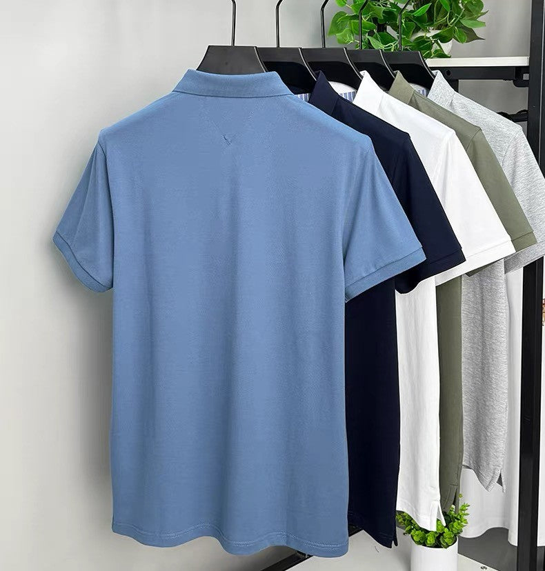 Summer luxury brand short sleeve POLO shirt men's fashion custom design embroidered top comfortable breathable casual T-shirt
