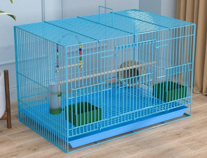 Gaiola para pássaros grande dobrável papagaio canários visualização reprodução antiferrugem metal pet gaiola ninho decoração com bandeja alimentador suporte de brincar viga