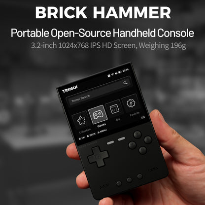 Metal Body Trimui Brick Hammer Console - 3.2" Ultra-Clear IPS Screen 3000mAh Open Source Handheld Retro Game Machine best Gift