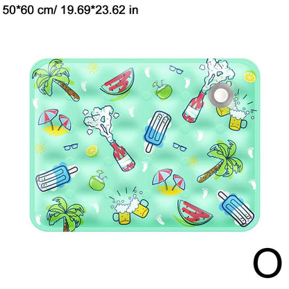 Tapete Gelado para Animais de Estimação Tapete de Gelo de Verão Pó de Cristal de Gelo Seco Injeção de Água Tapete Fresco para Cães e Gatos Suprimentos de Verão para Animais de Estimação