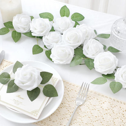 Artificial Flower PE Foam Rose Wedding Wreath Bride Bouquet Festival Decoration Accessory Home Room Outdoor Yard Diy Cheap Props