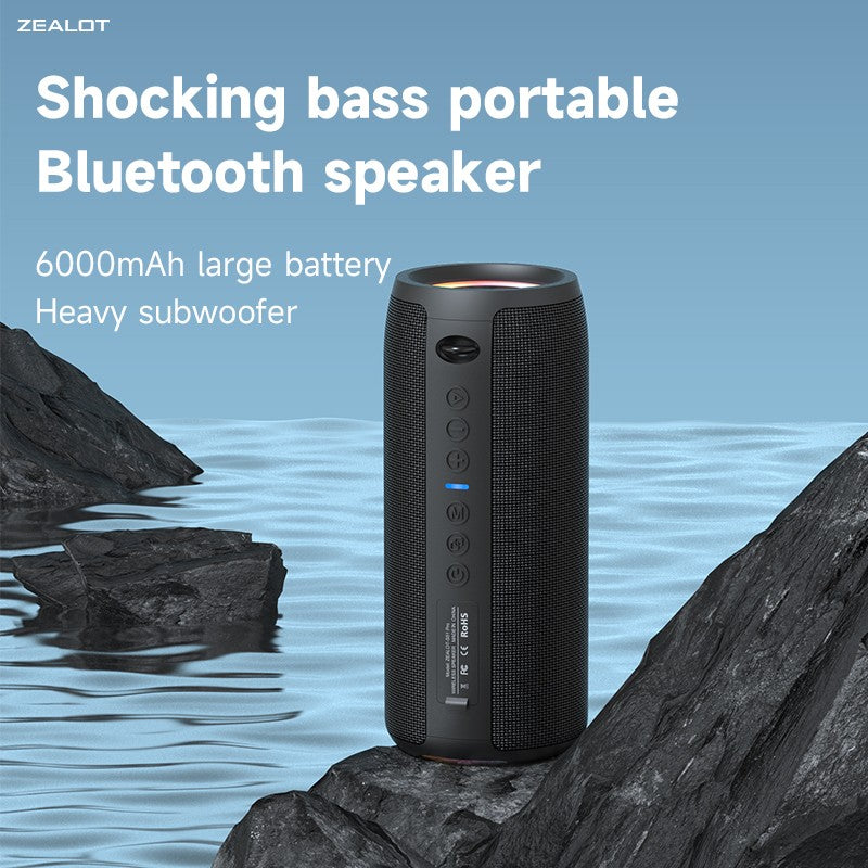 Zealot-S51Pro High-power Bluetooth Speaker 40W 3D Stereo Bass Bluetooth Speaker Portable IPX5 Waterproof Suitable TWS Boom Box