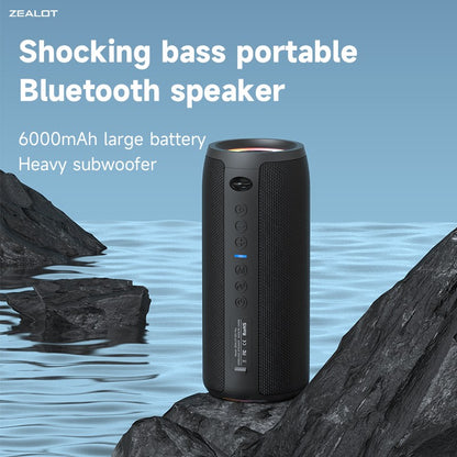 Zealot-S51Pro High-power Bluetooth Speaker 40W 3D Stereo Bass Bluetooth Speaker Portable IPX5 Waterproof Suitable TWS Boom Box