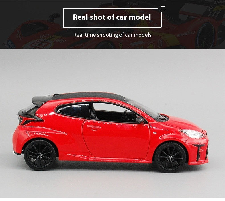 Maisto 1:24 Toyota GR Yaris Meritor 2021 Livery Alloy Diecast Model Red Rally Inspired Réplica Edição de Colecionador para Exibição Estática