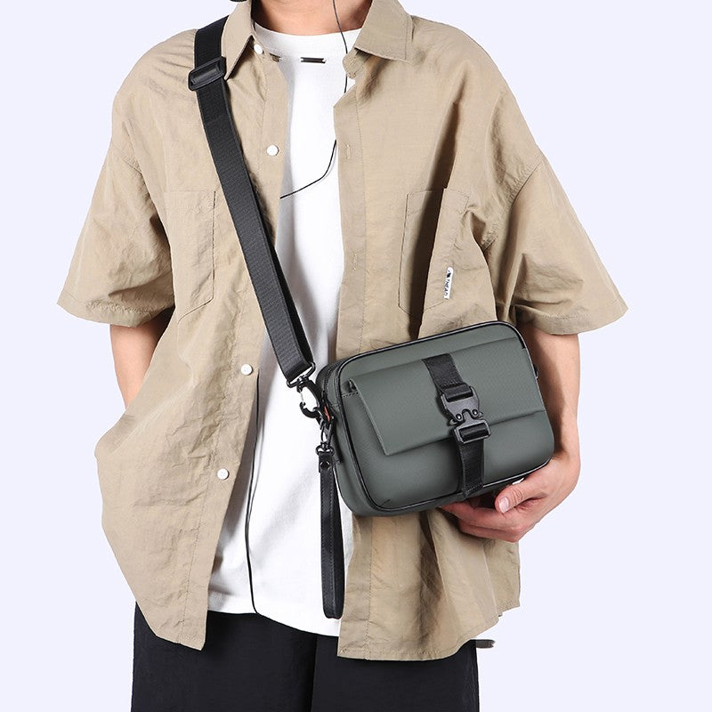 High Quality Soft PU Leather Men's Shoulder Bag Fashion Small Handbag Casual Male Day Clutch Bag