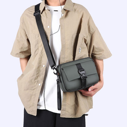 High Quality Soft PU Leather Men's Shoulder Bag Fashion Small Handbag Casual Male Day Clutch Bag