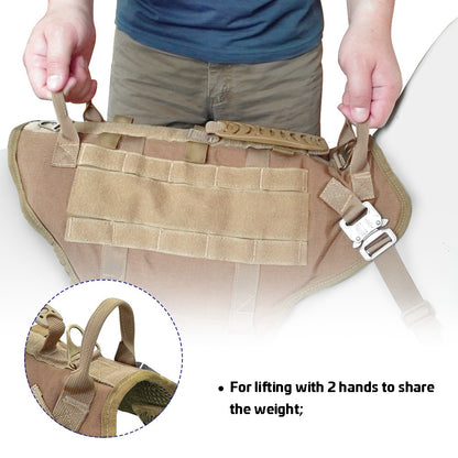 Colete Tático Militar para Cães, Sem Puxão, para Cães de Médio e Grande Porte, Treinamento, Caminhada, Colete Molle para Cães com Bolsos