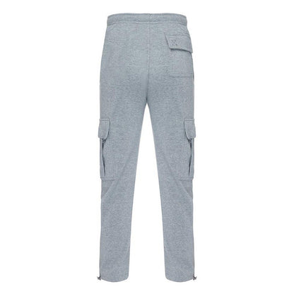 Men’s Loose Cargo Pants Casual Drawstring Elastic Waist Wide Leg Athletic Sweatpants Outdoor Trousers