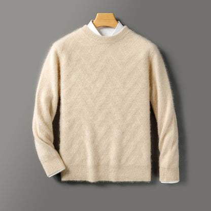 Men's Cashmere Sweater Autumn Winter  O-neck Long Sleeve Pullover  Casual Clothing 100% Merino Wool high-end Knitwear Top
