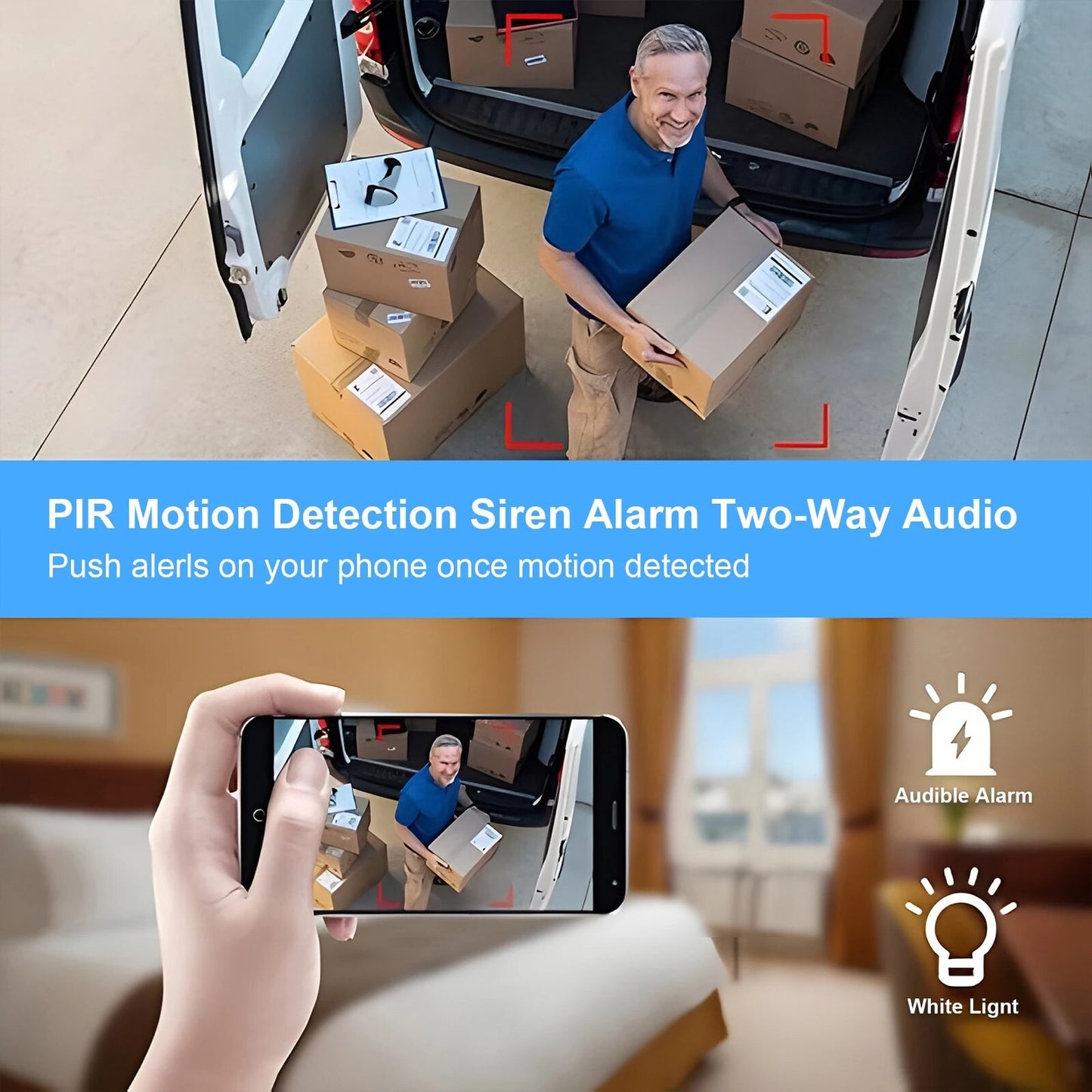 Câmera de vigilância WIFI 3MP Proteção de segurança Câmera IP externa Gravador de vídeo com visão noturna Smart Home Alimentado por bateria