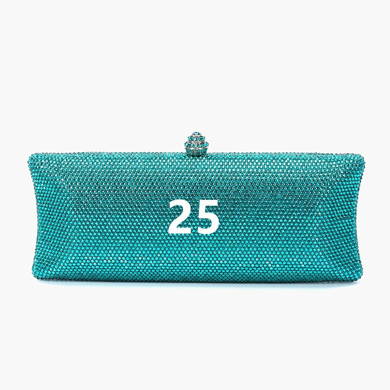 Women Brown/Black/Orange/Red/Purple Rhinestone Clutch Evening Bags Metal Minaudiere Handbag Bridal Purse Wedding Party Clutches