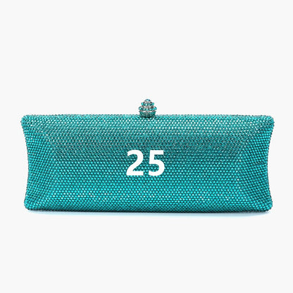 Women Brown/Black/Orange/Red/Purple Rhinestone Clutch Evening Bags Metal Minaudiere Handbag Bridal Purse Wedding Party Clutches