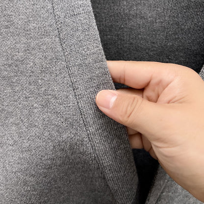 Designer Quality Men's V-Neck Knit Cardigan Autumn Winter New Solid Color Double Pocket Sweater Coat Casual Commute Menswear Top