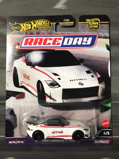 Hot Wheels Fpy86 Car Culture - Race Day (D) Porsche Bmw Nissan Premium Carros de Brinquedo de Metal Fundido de Alta Qualidade para Presentes de Aniversário e Natal