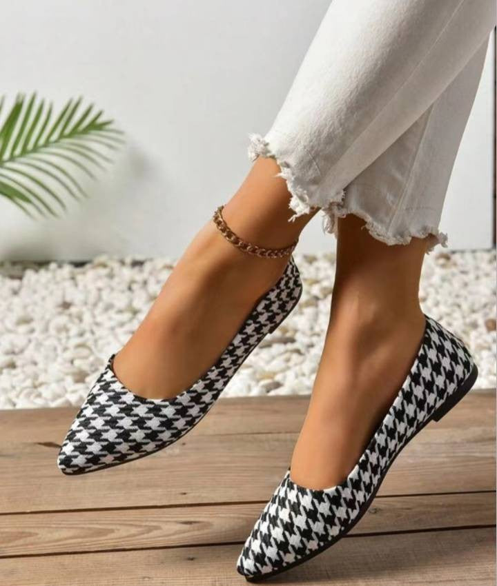 Women's Shoes Loafers Ballet Flats Pointed Toe Barefoot Slip-on Casual Flat Heel Comfortable Random Pattern Woman Shoe Size 43