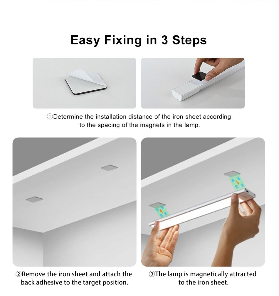 LED Closet Lights Motion Sensor Lamp Wireless Rechargeable Cabinet Night Light For Kitchen Bedroom Wardrobe Sensor Night Lamp