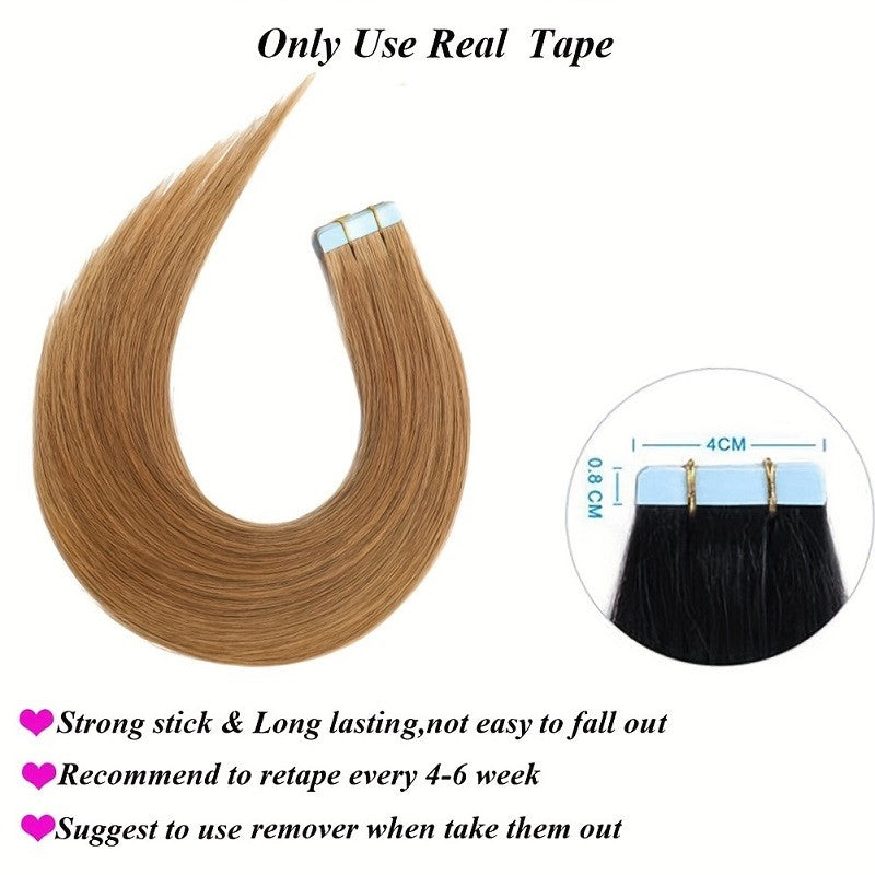 HAIRTIME Cutícula Alinhada Cabelo Virgem Natural Extensão Humana #27 Fita Russa 100% Remy Extensão de Cabelo Fita em Fornecedores