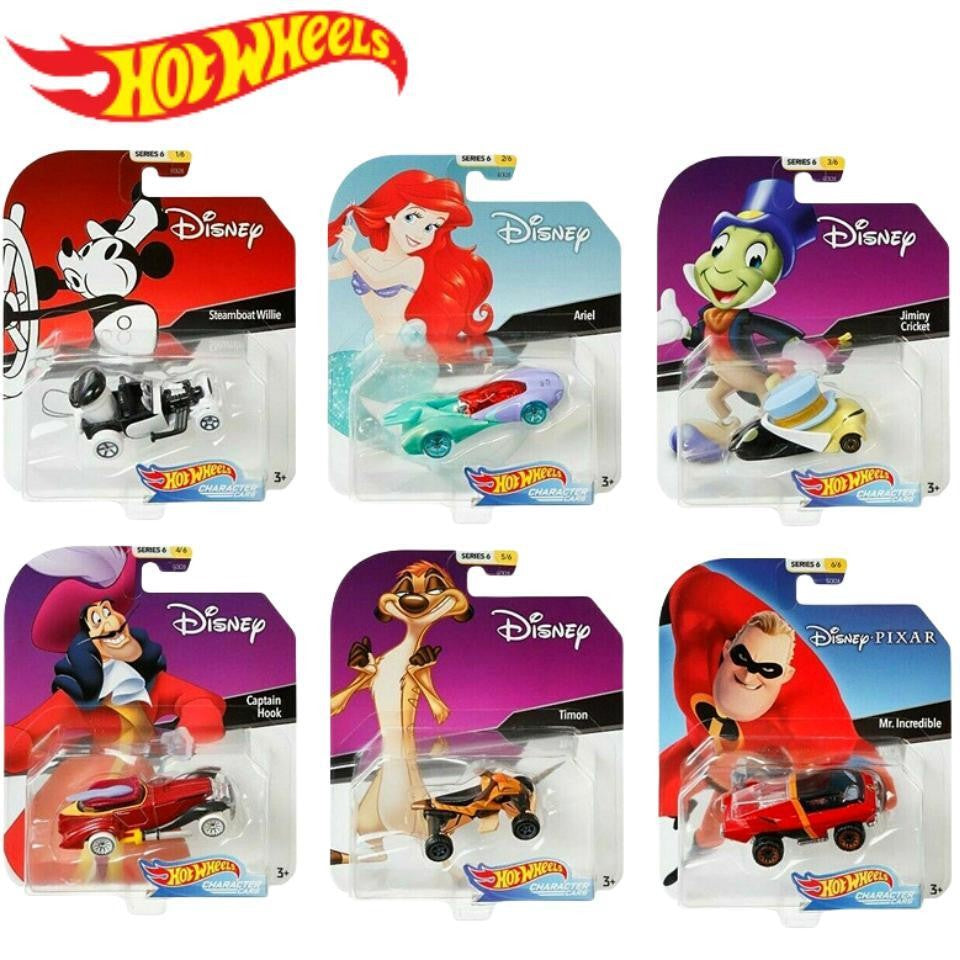 Em Estoque Hot Wheels Disney Série 6 1/64 Pluto Anna Olaf Pumbaa Wall Elsa Bela Baymax Brinquedo Carro Colecionável Veículo Diecast Presente