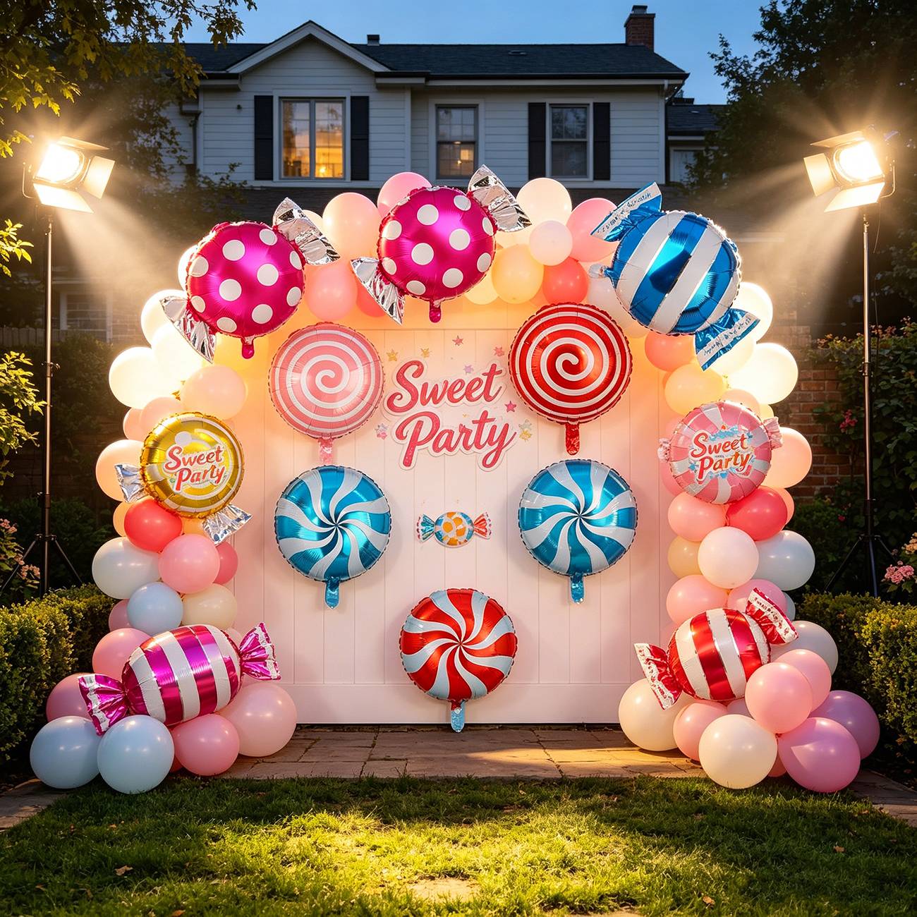 Candy Foil Balloon Set Birthday Party Candy-theme Decoration Birthday Banquet Carnival Event Baby Shower Arch Decoration