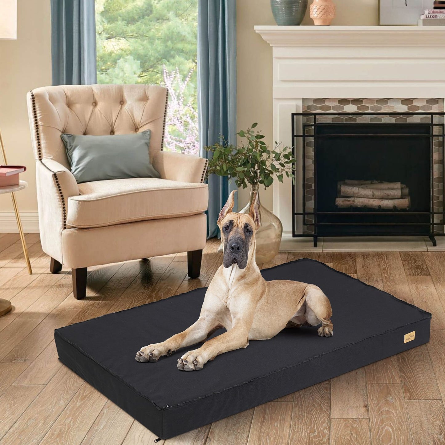 Camas laváveis para cães grandes Confortável Cama ortopédica para cães de espuma Travesseiro para animais de estimação Cama para cães de canil