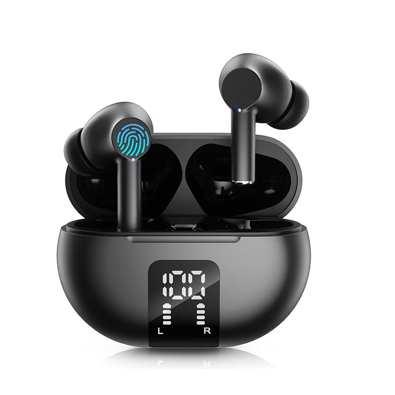 Fone de Ouvido Sem Fio Bluetooth 5.3 Headphone 60 Horas de Reprodução Display LED de Bateria Fones de Ouvido Microfone Cancelamento de Ruído Som Estéreo