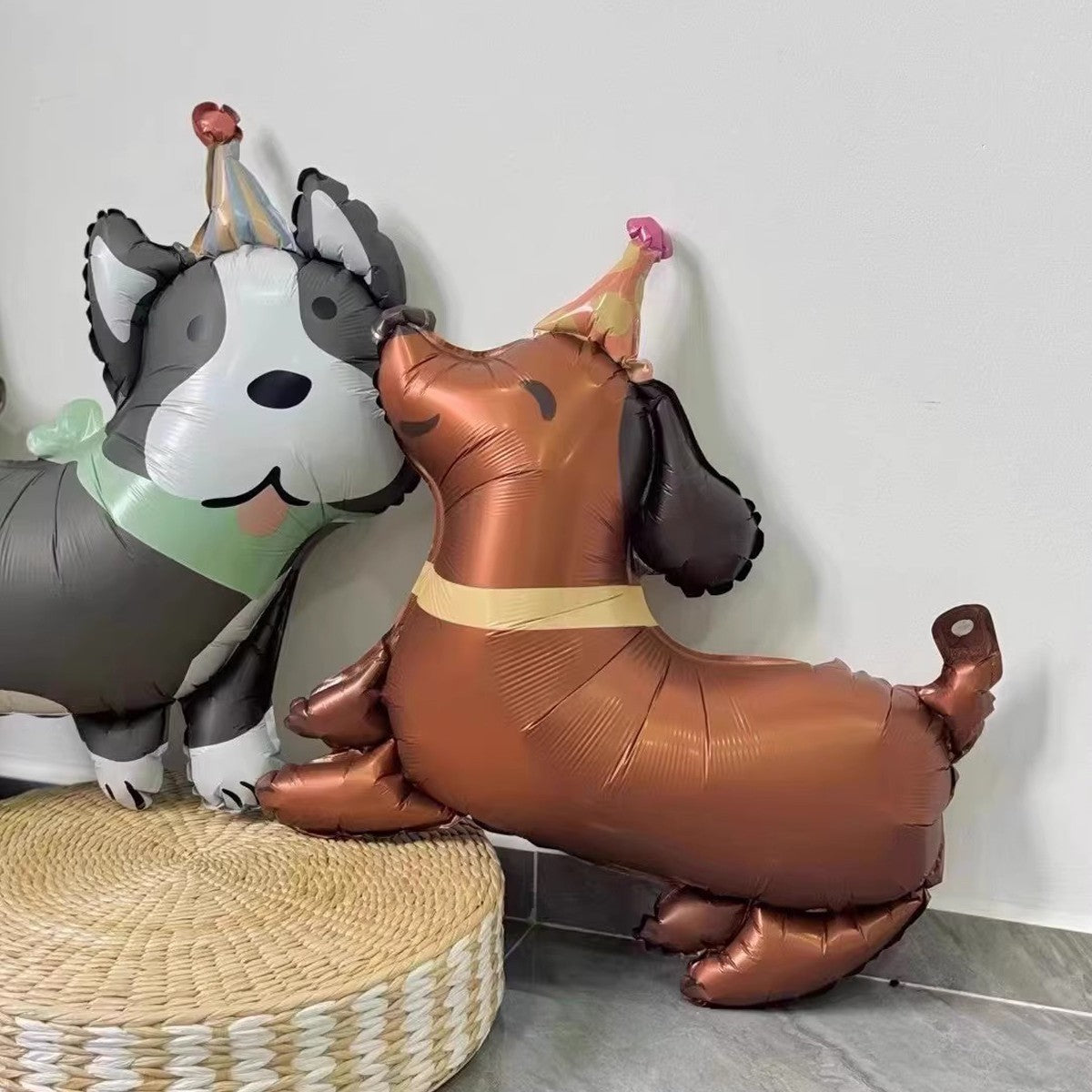 4 Animal Dog Aluminum Foil Balloons Cute Dog Theme Birthday, Anniversary Decoration, Shower, Pet Party Decoration