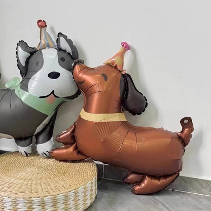 4 Animal Dog Aluminum Foil Balloons Cute Dog Theme Birthday, Anniversary Decoration, Shower, Pet Party Decoration