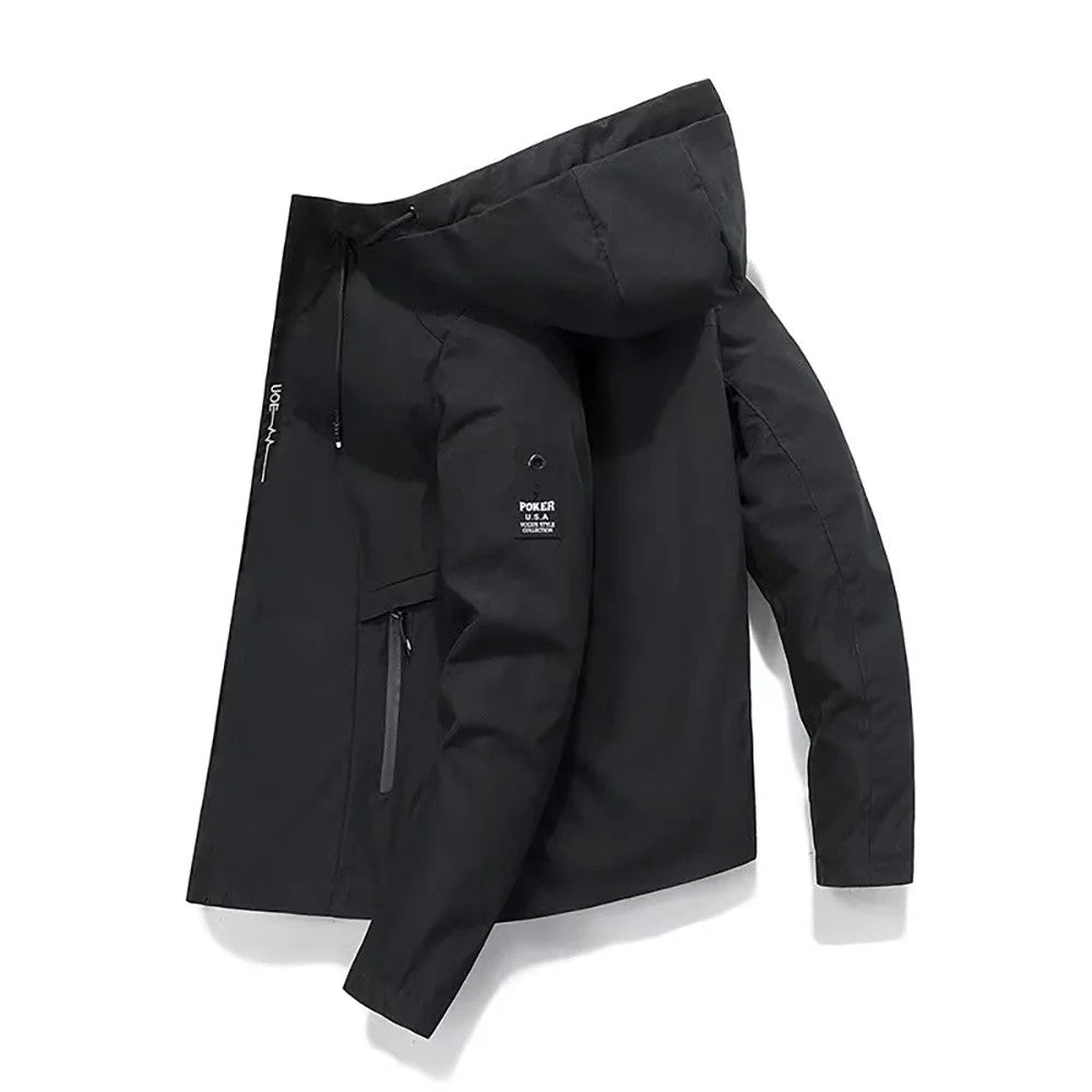 2025HH Bomber Jacket Men's Windbreaker Zipper Spring Autumn Casual Work Fashion Outdoor Adventure