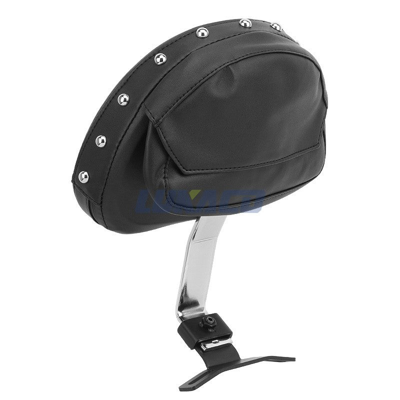 Motorcycle Adjustable Driver Rider Backrest Plug In Sissy Bar Seat Cushion Moto Pad For Harley Fatboy Heritage Softail 2007-2017