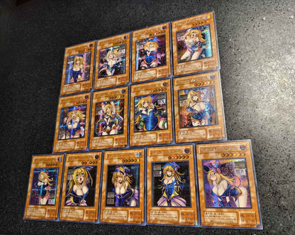 Anime Yu-Gi-Oh Jogo de Batalha ACG DIY Cartas Colecionáveis de Refração Garota Maga Negra Yugi Muto Brinquedos para meninos Presente de Aniversário