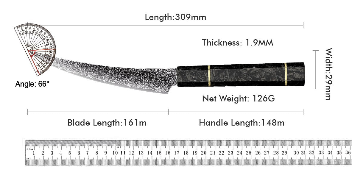 Professional 67-layer Damascus Japanese Kitchen Nakiri Gyuto Chef bread boning Knife Set Home kitchen tool with Carbon Fiber HD