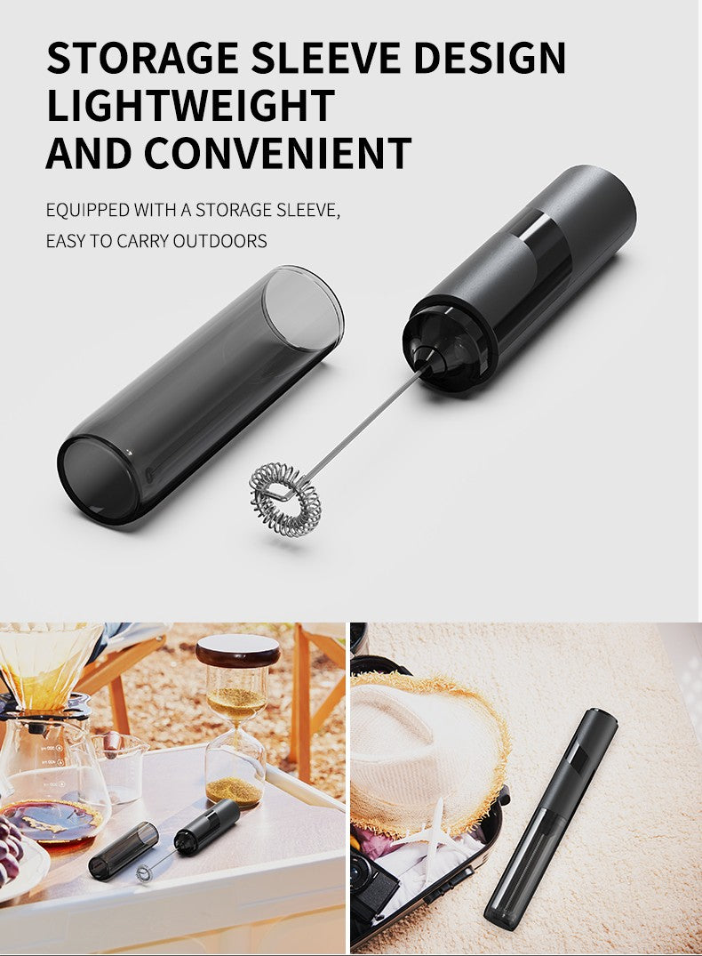 Kitchen Powerful Stirrer Milk Frother Handheld Foam Maker for Lattes Whisk Drink Mixer Coffee Electric Rechargable Egg Beater