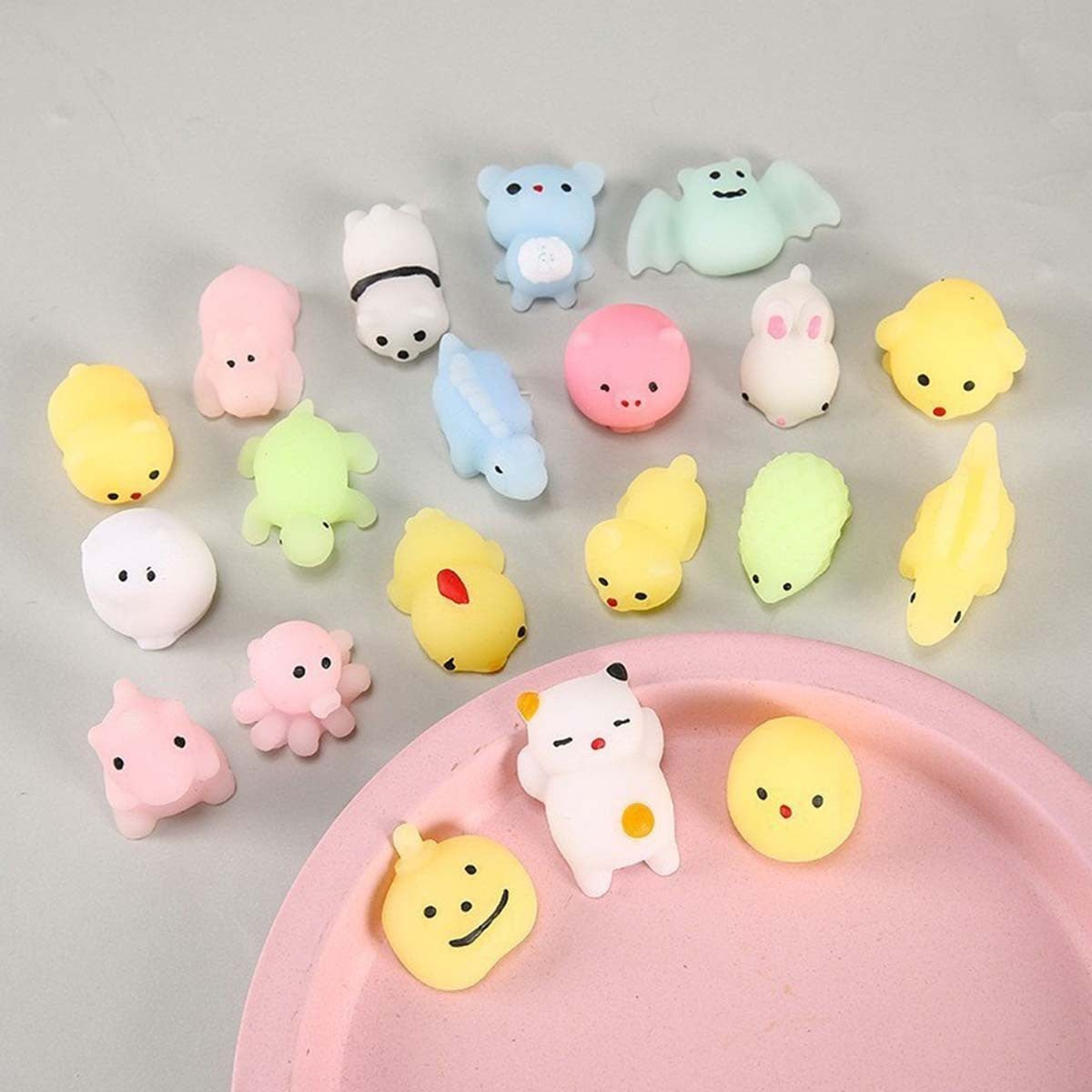 30PCS Pinch the Joyful Animal Tuan, Decompression Tool, Children's Push Scan Code Small Gift, Offline Activity Gifts