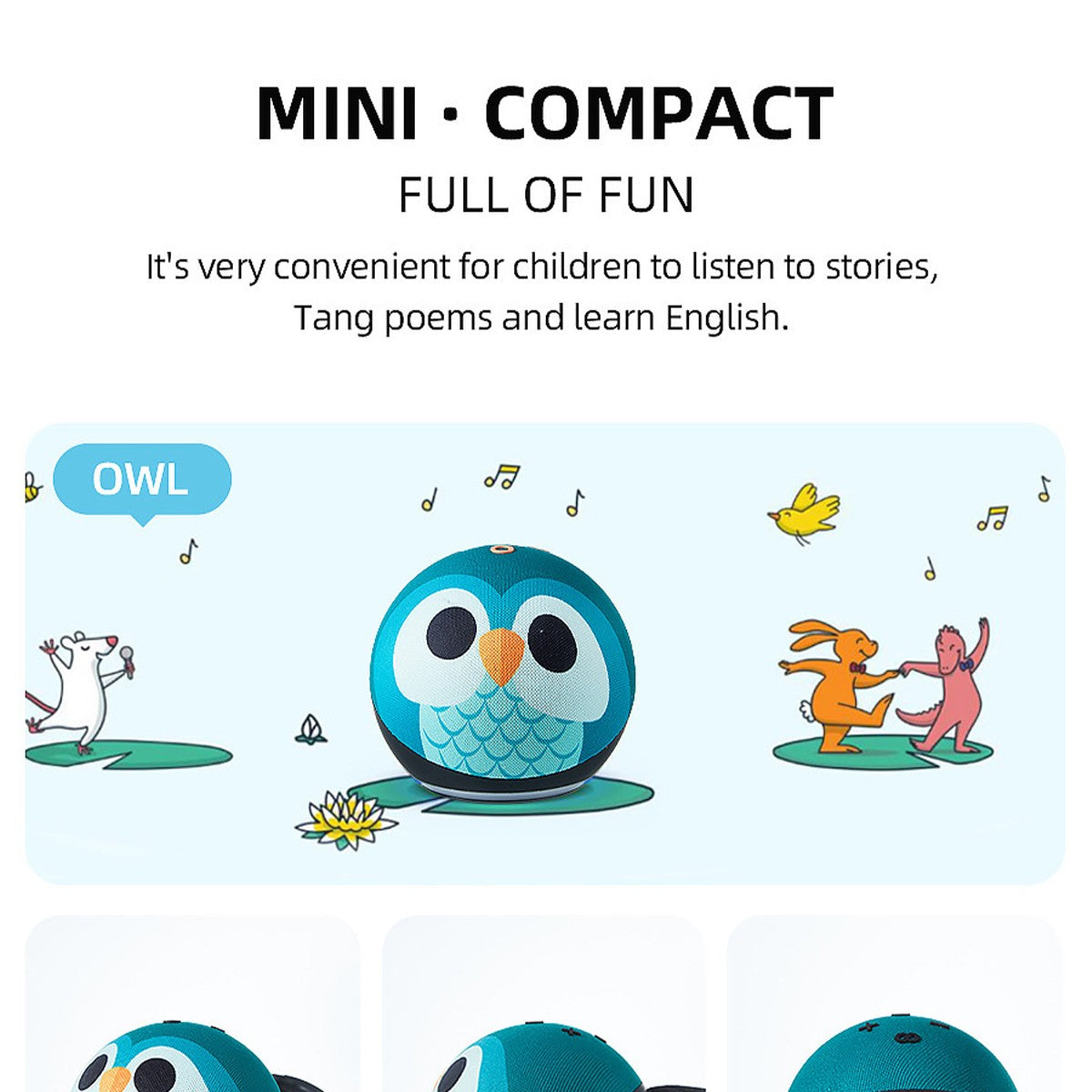 Mini Caixas de Som Bluetooth Sem Fio Rádio FM Portátil Multifunção Cancelamento de Ruído Festa Desenho Animado Presentes de Aniversário Caixas de Som Inteligentes