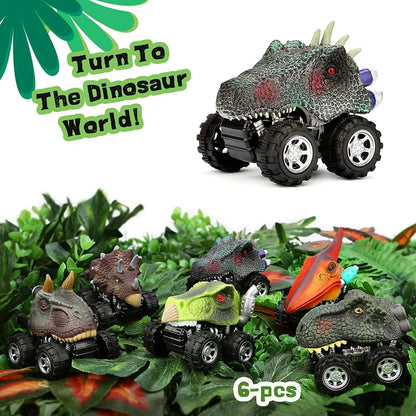Brinquedos de Dinossauro Carrinhos de Fricção Mini Caminhão Monstro Conjunto de Brinquedos para Crianças Pequenas Meninos Meninas Presentes