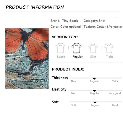 2025 Men Harajuku Hawaiian Shirt Hip Hop Streetwear Butterfly Painting Print Beach Shirt Summer Short Sleeve Aloha Shirt Casual