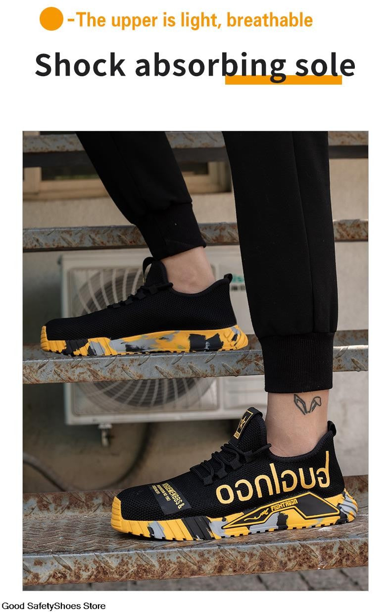 Fashion Safety Shoes With Steel Toe Cap Work Sneakers Men Women Work Shoes Puncture-Proof Work Safety Boots Safety Footwear 2024