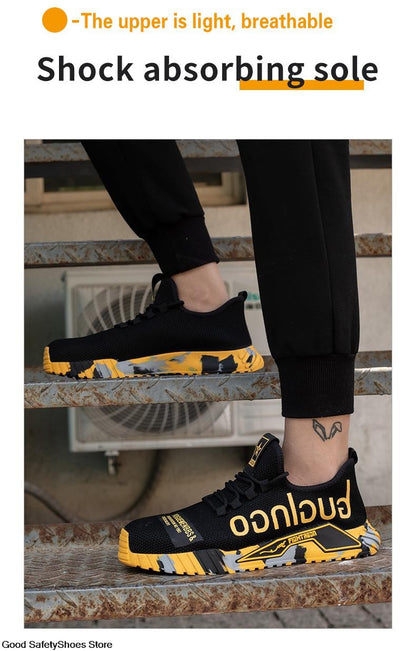 Fashion Safety Shoes With Steel Toe Cap Work Sneakers Men Women Work Shoes Puncture-Proof Work Safety Boots Safety Footwear 2024