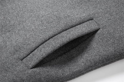 Woolen overcoat for men, fashionable middle-aged mid-length business casual windbreaker, men's woolen coat