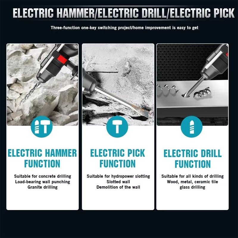 Martelo Sem Fio Original Makita 26MM Martelo Elétrico Sem Escova Bateria de Lítio 18V Furadeiras Sem Fio Para Ferramentas Elétricas Makita 18v