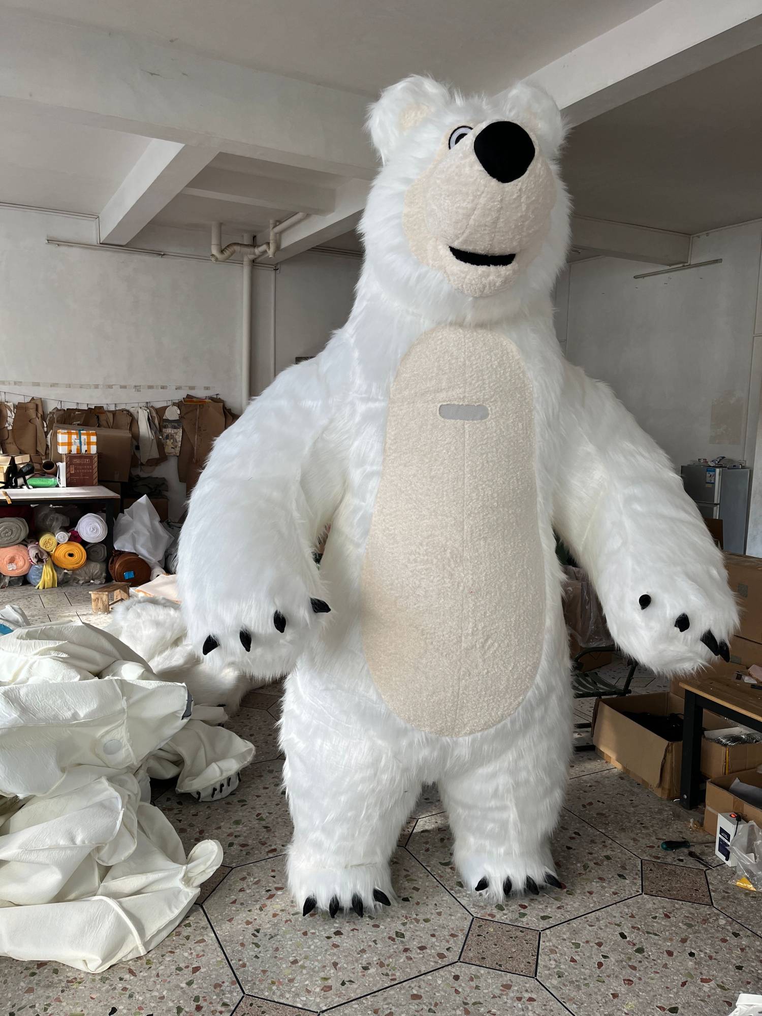Inflatable Masha Bear Mascot Costume, A Walking Cartoon Doll Costume Suitable For Role-Playing, Applicable To Commercial Promoti