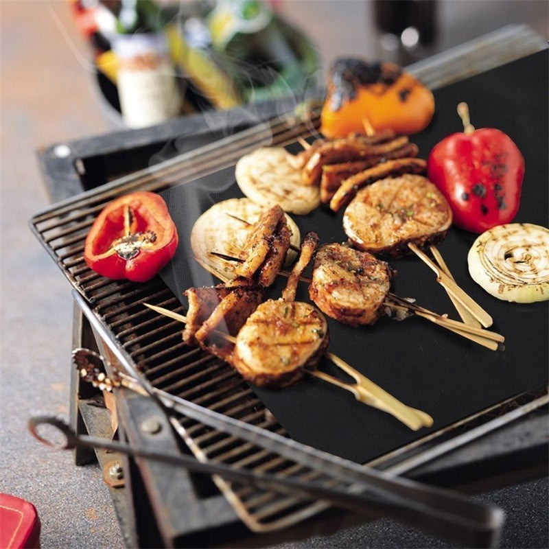 BBQ Grill Mat Non-Stick Grill Mat 40 X 33 Cm BBQ Grill Mat Baking Mat For Charcoal & Baking Reusable Grill Mat For Gas Grill