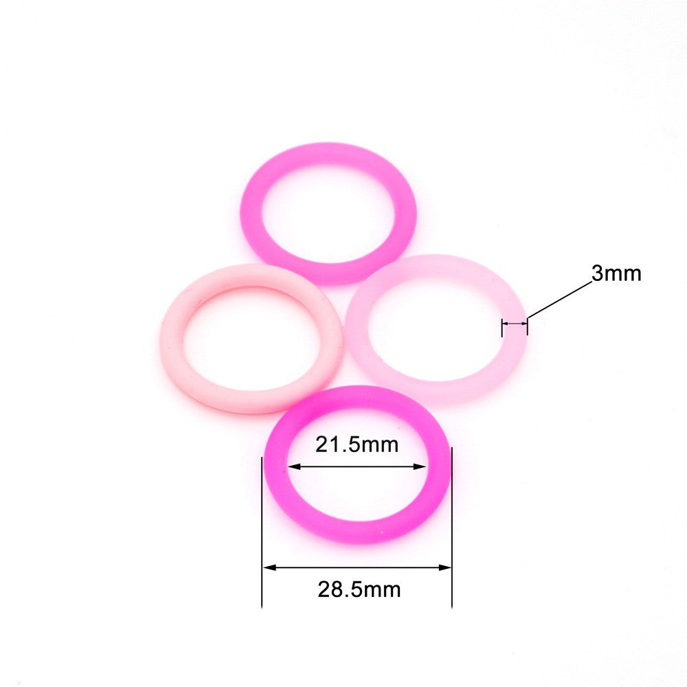 Sutoyuen 30PCS BPA Free Safe Silicone Baby Pacifier Dummy Ring MAN Adapter O Ring ilicone Inner Diameter 21mm