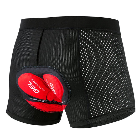 Novo Shorts Ciclismo Masculino Roupa de Baixo Respirável Ciclismo Malha Montando Cueca Gel Pad À Prova de Choque Shorts de Bicicleta Roupa de Baixo de Bicicleta