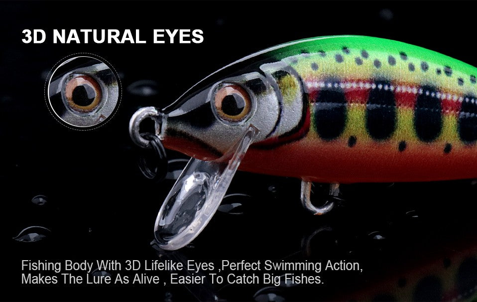 TREHOOK Jerkbait para Baixo Truta Pique Isca de Pesca Minnow Afundando 50mm 5g Isca Dura Wobblers Crankbait Pesca Artificial