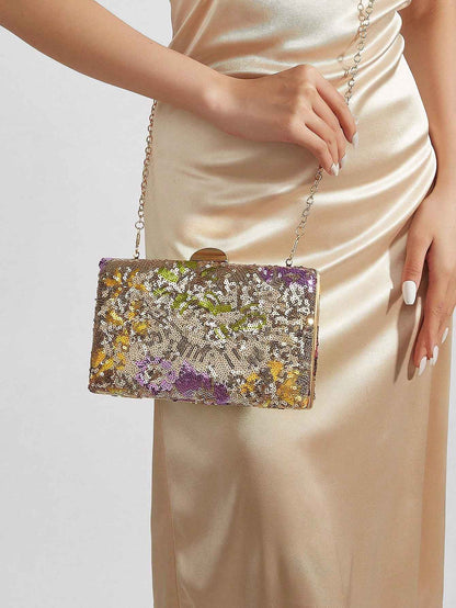 Women's Bag Trend 2025 New Chinese Style Embroidery Glitter Sequins Evening Bag Luxury Designer Clutch Bag Wedding Banquet Dress